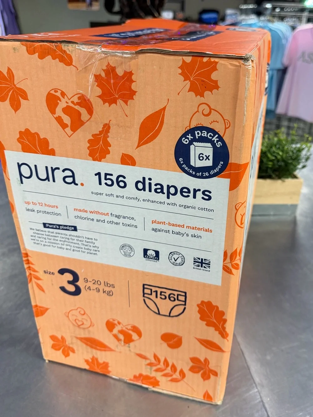 Pura Hypoallergenic Diapers, Size 3 (NEW)